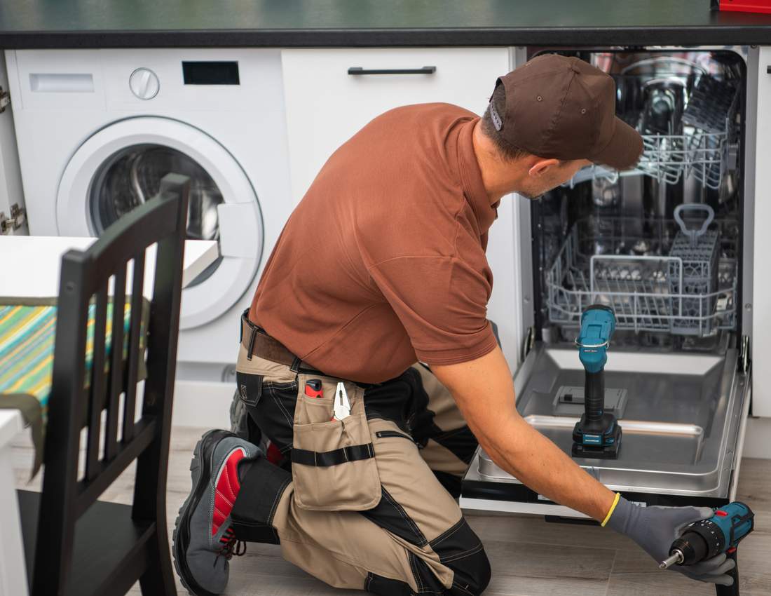 Residential kitchen appliances ready for repair service